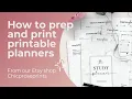 How to Print Printable Planners