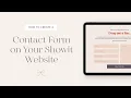 How to Create a Contact Form on Your Showit Website