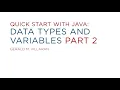 Lecture 5 Data Types and Variables Part 2