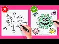 Coronavirus Drawing How To Draw Covid 19 Easy Tutorial Step By Step DIY