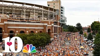 Vol Walk at Neyland Stadium for home game opener