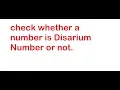 Check whether a number is disarium number or not Disarium Number KK Codes