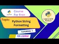 String Formatting in Python format vs f String Learnwithpathan-1987