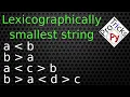 Find a Lexicographically Smallest String Smallest Lexicographical string following given relation