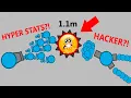 1 1m SPIKE vs HACKERS ABSURD STATS ABUSE - Diep io