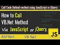 How to Call VB Net Function via JavaScript or jQuery -