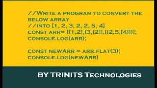 Program 17 Array flat method JavaScript Interview Questions Nested arrays