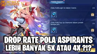 DROP RATE POLA ASPIRANTS FASE 2 - LEBIH BANYAK POLA 5X ATAU POLA 4X ?!? MOBILE LEGENDS