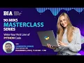 Masterclass Session on Basics of Python Part-1 Become a Data Scientist with BIA