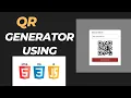 QR Code Generator using HTML CSS JavaScript JavaScript API Project