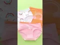 3 Pics Set Kids Girls Underwear Ribbon Rainbow Swan Cute Design 3in1 Cotton Korean Style