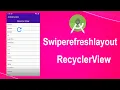 Refresh Recyclerview using SwipeRefreshLayout Android Example in Hindi Urdu Step by Step