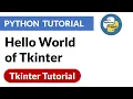 Hello World of Tkinter Tkinter Python Tutorial PyPower