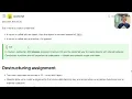 Javascript - Objects constructor functions destructuring spread rest