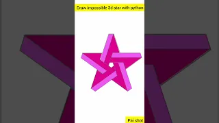Draw impossible penrose 3d star with python