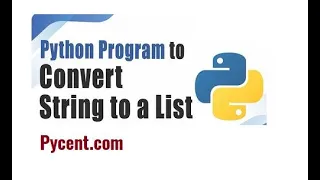 How to Convert String to List in Python Program Python Tutorial