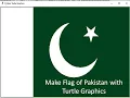Python Make Pakistani Flag with Turtle Graphics Python