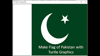 Python Make Pakistani Flag with Turtle Graphics Python