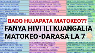 ANGALIA HAPA MATOKEO YA DARASA LA SABA 2023 2024 