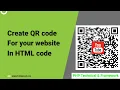 create qrcode for your website in HTML code QR code for your website QR code using HTML code