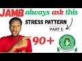 Stop Failing Stress Pattern JAMB English SM IST Prefix Words Explained PART 1