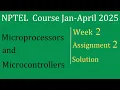 Assignment 2 Solution Microprocessors And Microcontrollers NPTEL Course Jan-April 2025 InfoXel