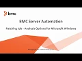 BSA 8 9 - Patching Job Analysis Options for Microsoft Windows