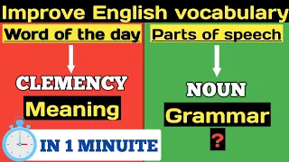 Clemency Meaning and Example Grammar Vocabulary
