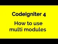 CodeIgniter 4 HMVC - How to use other Modules in CodeIgniter 4