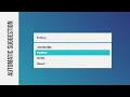 Automatic Suggestions on Input Field Widget HTML CSS Vanilla Javascript