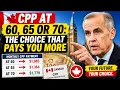 CPP at 60 65 or 70 The Choice That Pays You More