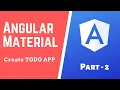 Todo App in Angular 8 and Angular Material - Part 2