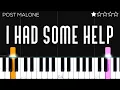 Post Malone - I Had Some Help feat Morgan Wallen EASY Piano Tutorial