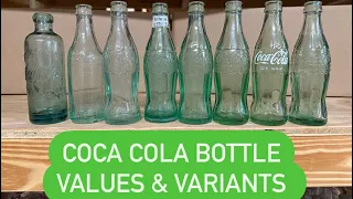 How much are old Coca Cola Coke Bottles Worth Values Variants Hutchinson Straight Side 1915