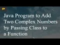 Java Program to Add Two Complex Numbers