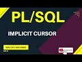 implicit cursor in pl sql pl sql tutorial cursors in pl sql