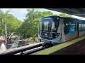 Miami-Dade Transit Dadeland South-Bound 2017-18 Hitachi Rail Car Green Line Train Vizcaya Station
