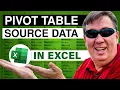 Excel - Change the Source Data Range for an Existing Excel Pivot Table