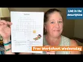 Free Worksheet Wednesday Summer Crossword