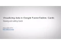 Visualizing data in Google Fusion Tables Cards