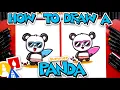 How To Draw A Summer Panda - Sunny Paws and Mr Pinch