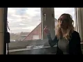 Smoking Girl Blonde around window