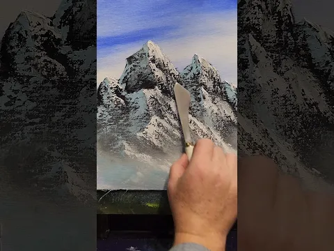 Bob Ross Palette Knife Mountain Painting "Your World" #bobross #shorts