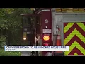 Crews respond to abandoned house fire in Mosheim