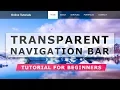 How to Create Transparent Navigation Bar with Cool Hover Effects - Html CSS tutorial For Beginners