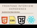 Fresher Interview Experience MOCK HTML CSS JavaScript