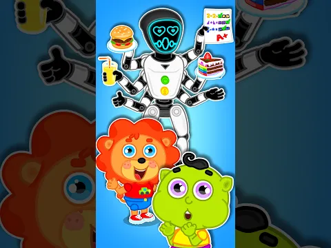 Pequeño Leon | Robot con muchos brazos | Dibujos animados | Video Para Niños