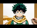 Drawing Izuku Midoriya Deku My Hero Academia Anime Marker Drawing