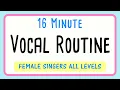 16 Minute Female Singer Vocal Warm Up Strengthen Chest Voice Head Voice Mixed Voice