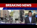Fireworks explode outside of NYC s immigration court at 26 Federal Plaza